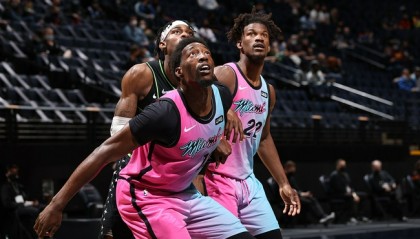  阿德巴约统治内线热火加时险胜步行者保前四